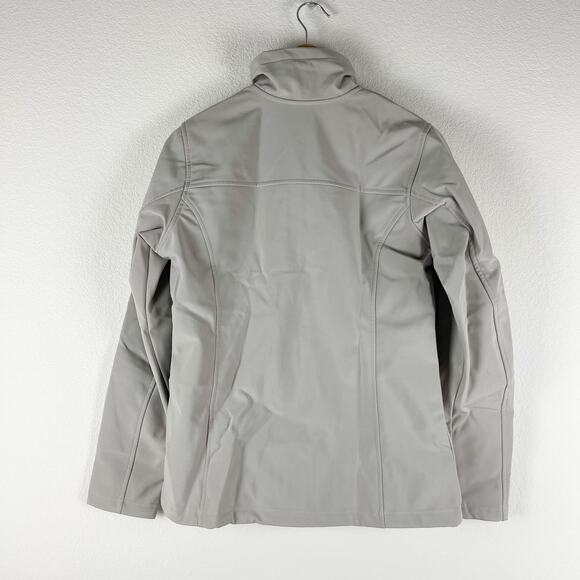 Columbia Full Zip Lined Jacket Women's Size Small Light Gray Beige Soft Shell - Picture 6 of 12